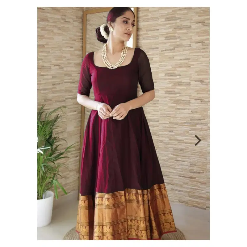 lazza Pure Silk Zari Weaving Gown Catalog